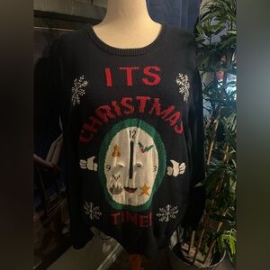 EUC Christmas Themed Women's Sweater - Navy